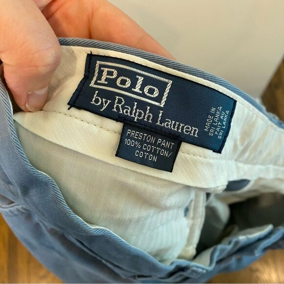Polo Ralph Lauren Preston pant men's size 32/32 100% cotton chinos blue - Picture 9 of 15